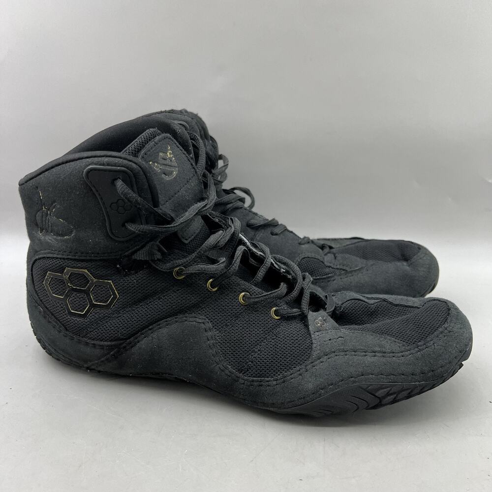 Rudis JB1 Jordan Burrough Wrestling Shoes Men Size 10.5 Black Gold High Sneakers